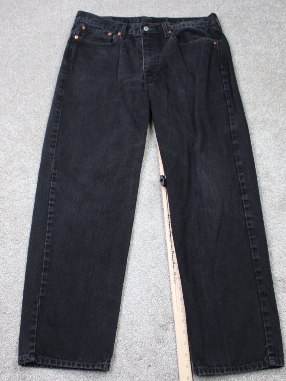 Levi's 550 Jeans Mens 36x30 Black Relaxed Fit 100% Cotton 5-Pocket Denim Y2K - Picture 2 of 13
